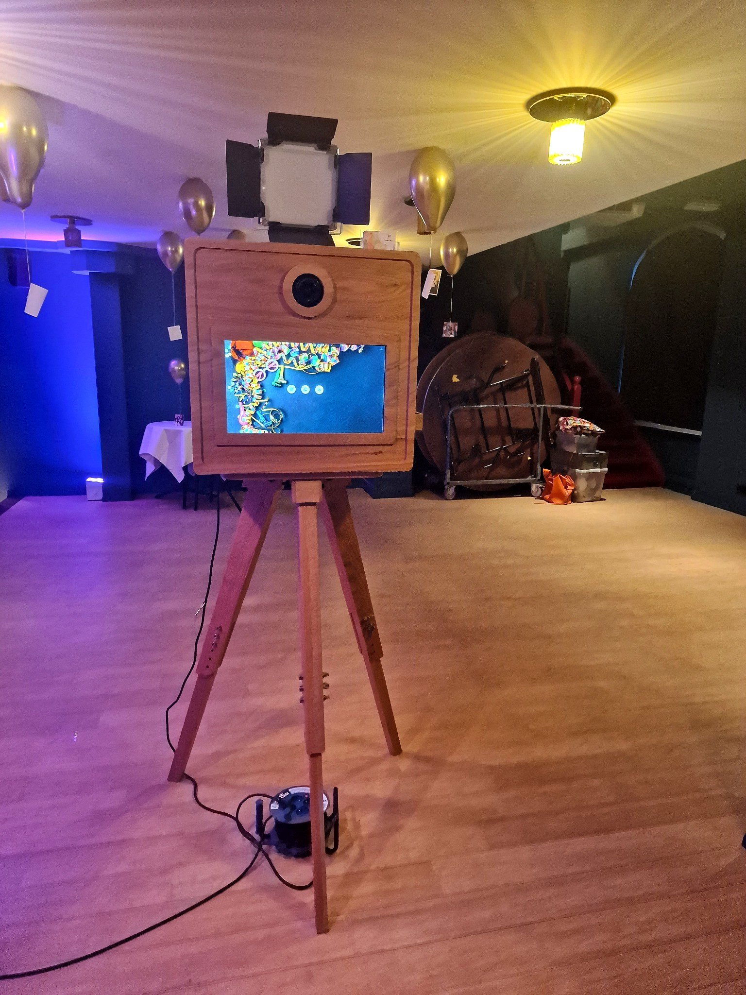 Photobooth Wood lors d’un anniversaire