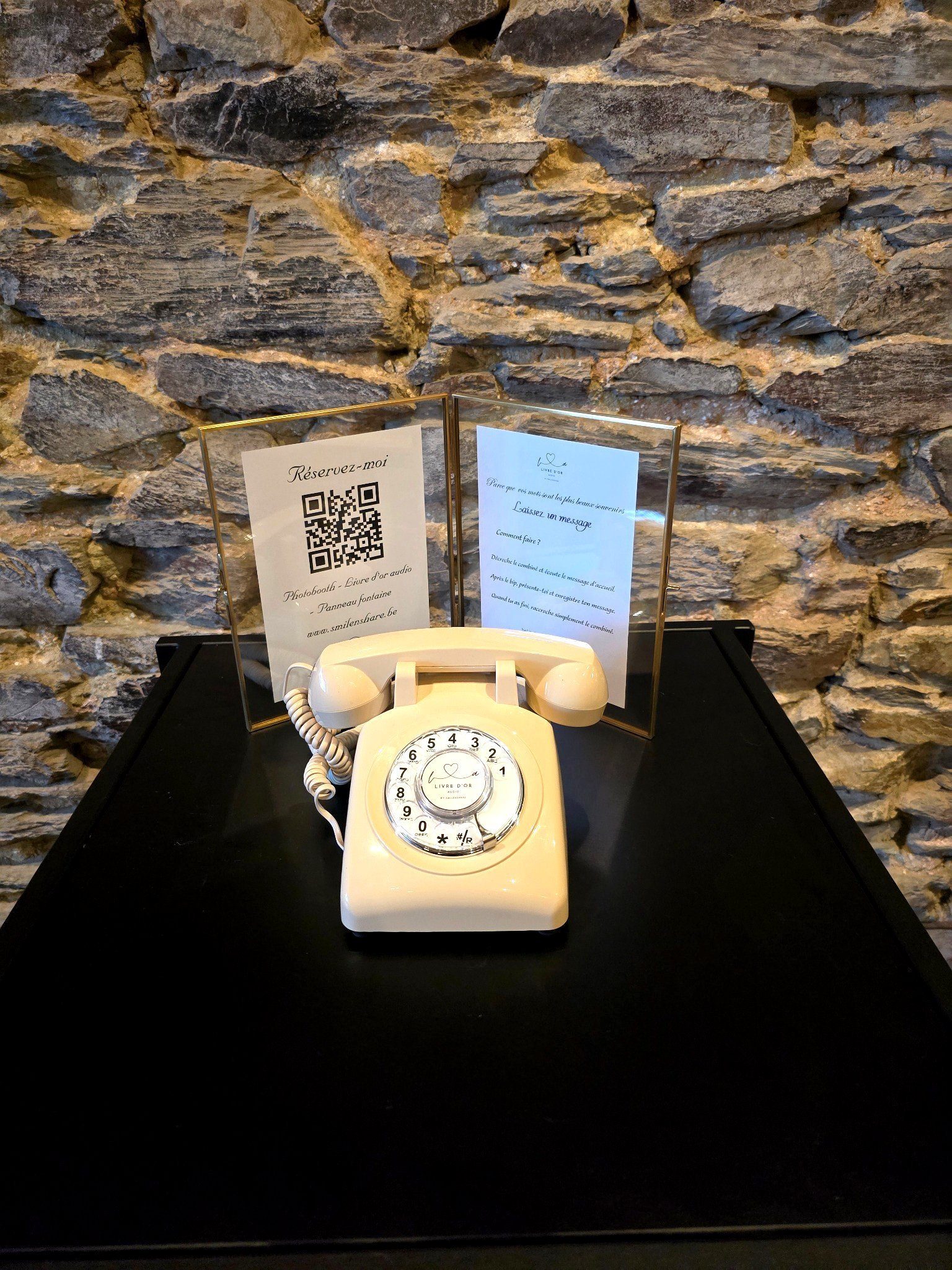 Livre d’or audio installé lors d’un événement